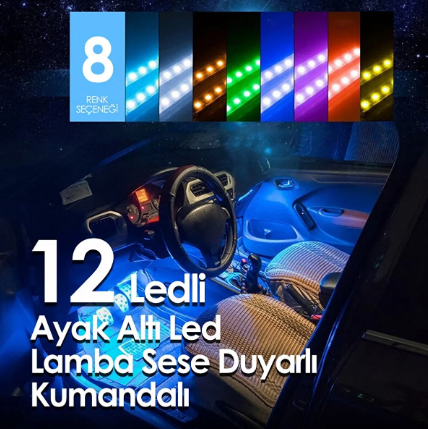 Araba İçi Kumandalı Led Işık & Oto Aydınlatma