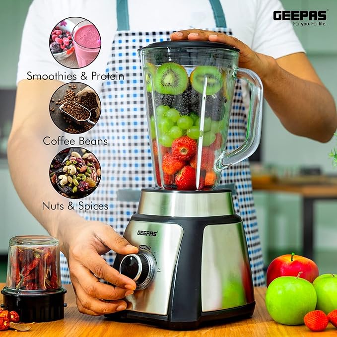 Geepas 2'si 1 Arada Blender 1,5L 500W  (44076UK)