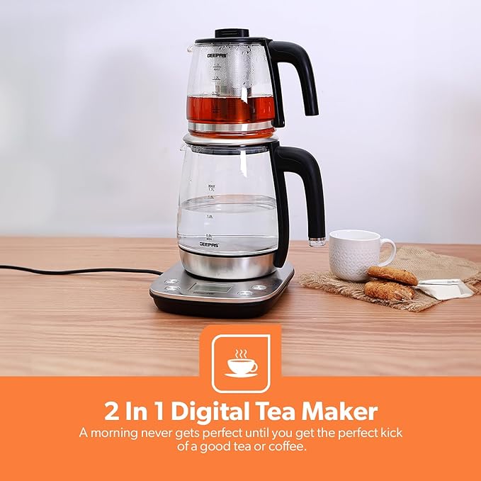 Geepas  2'si 1 Arada Dijital Çay Makinesi Kettle (38046)
