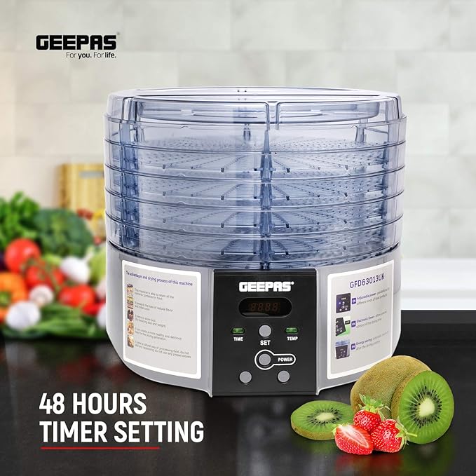 Geepas Dijital Gıda Kurutma Makinesi 520W (63013UK)