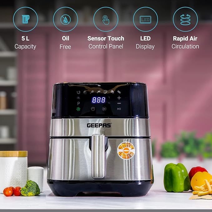 Geepas Dijital AirFryer 5LT (37510)