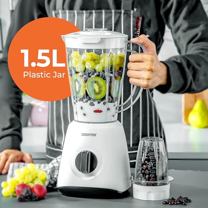 Geepas  2'si 1 Arada Çok İşlevli Blender 1.5L 400W (44027)