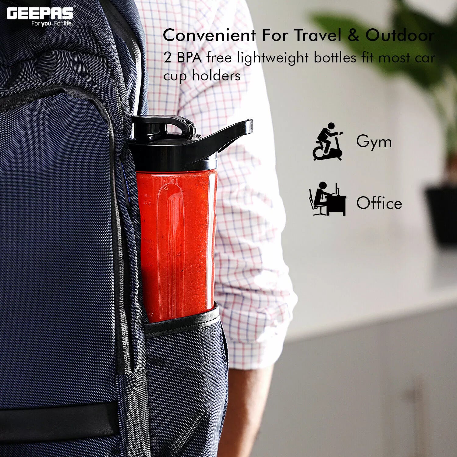 Geepas  Sporcu Seyahat Blender 350W (44020UK)