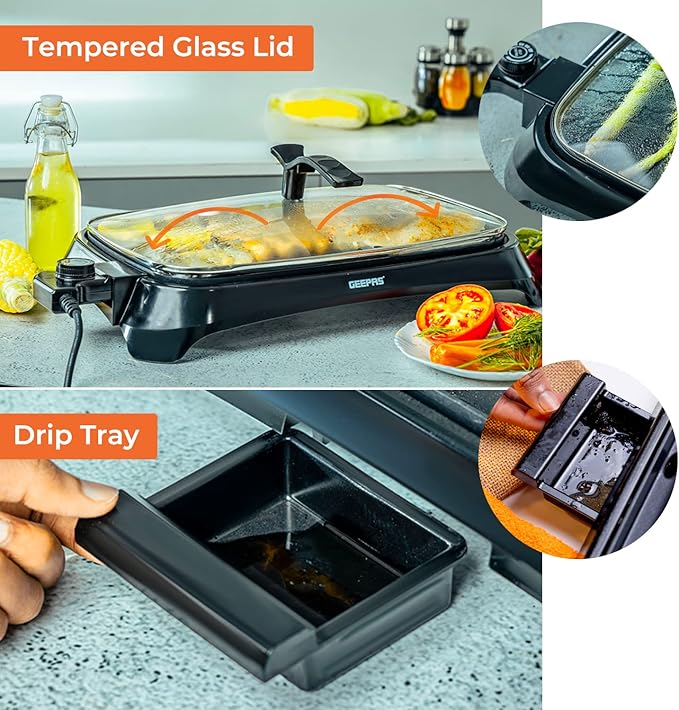 Geepas  Elektrikli Barbekü Mangal 1600W (63040)