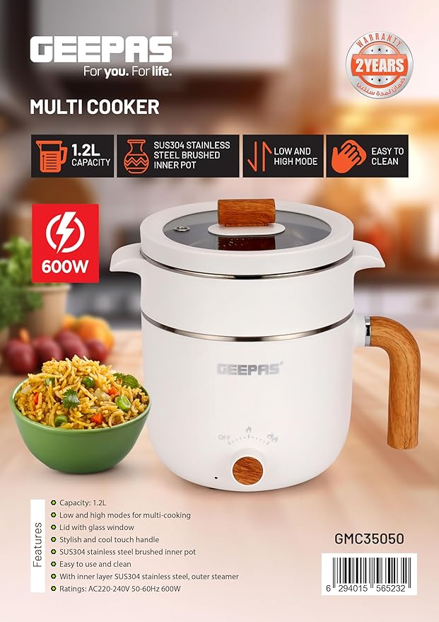 Geepas 1.2 L Çok Amaçlı Pişirici (35050)