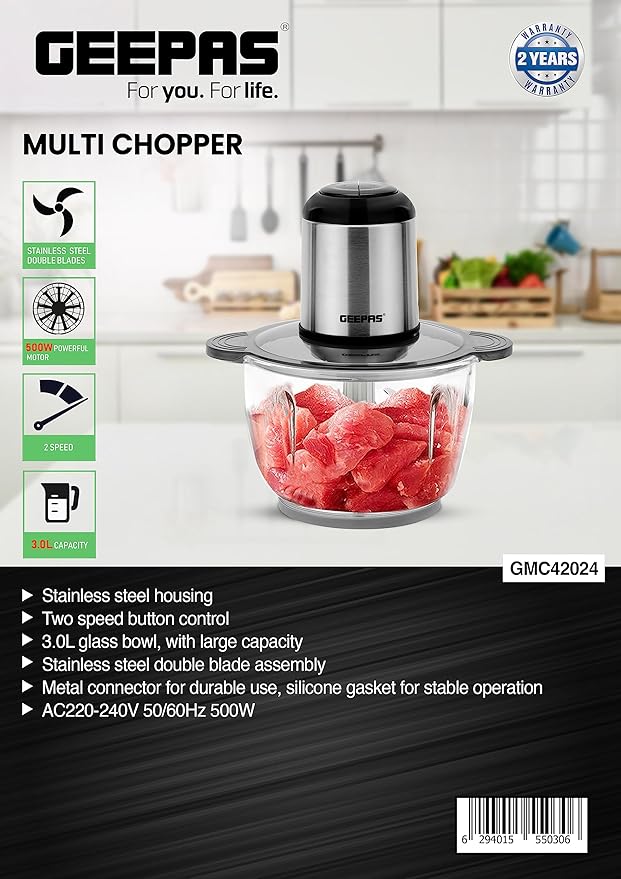Geepas Çoklu Doğrayıcı 3 L 500 W (42024)