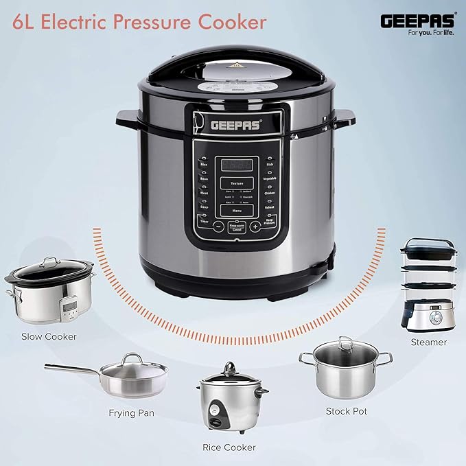 Geepas  7'si 1 Arada Elektrikli Düdüklü Tencere 1000W (5326)