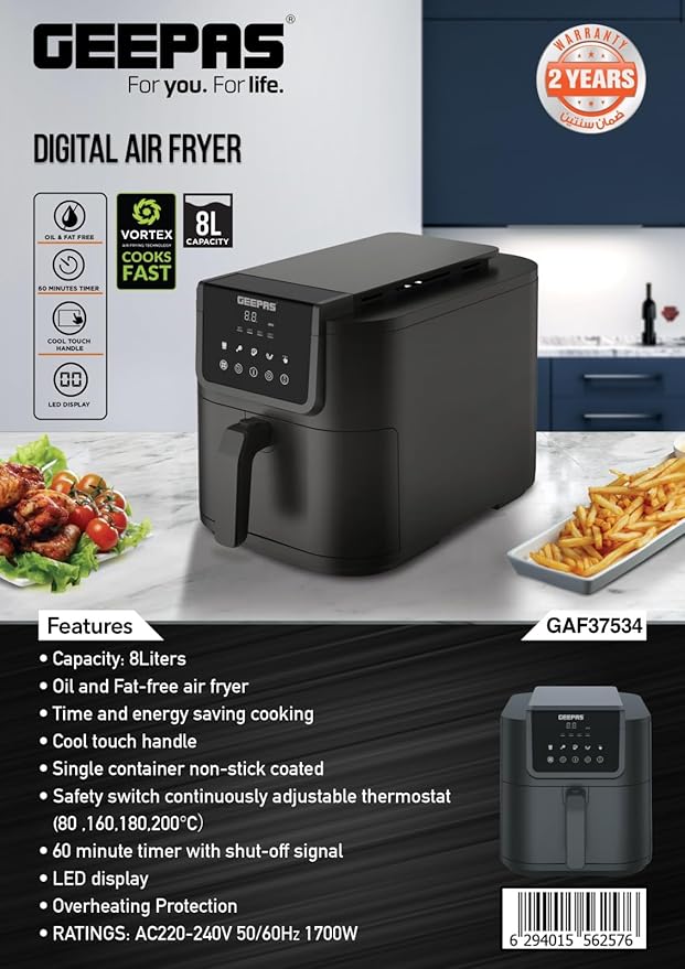 Geepas Dijital Airfryer (37534)