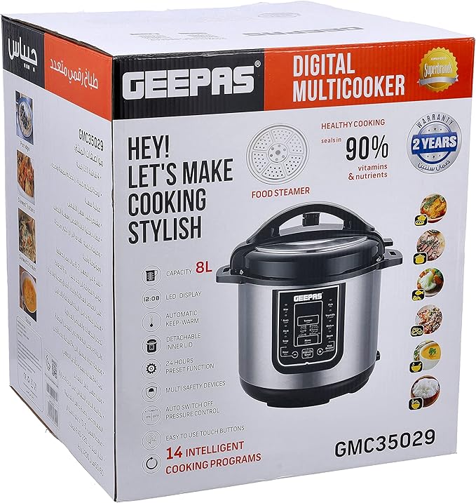 Geepas  Dijital Çok Amaçlı Pişirici  8L (35029)