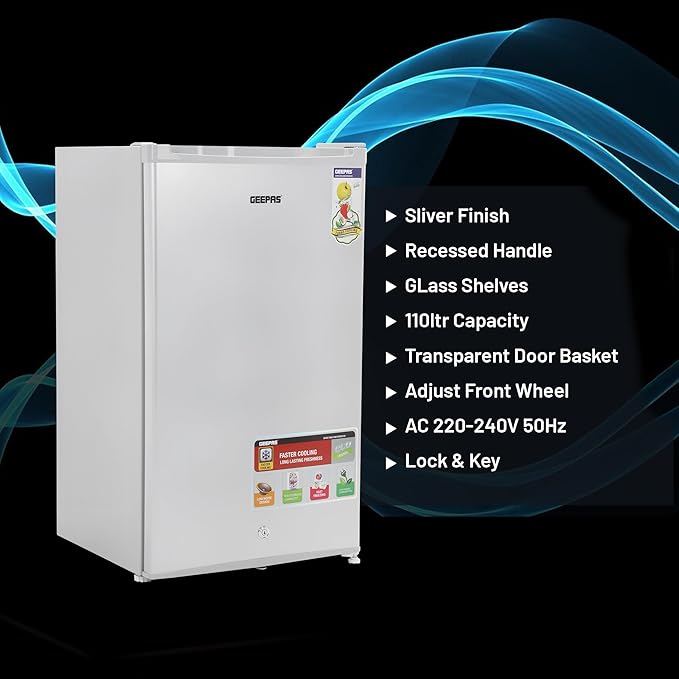 Geepas Tek Kapılı Buzdolabı 110L (119SPE)
