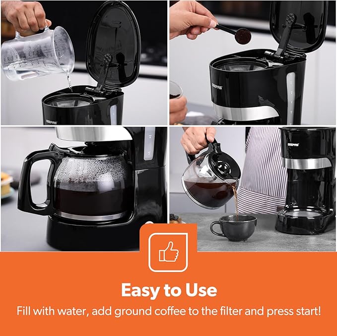 Geepas Filtre Kahve Makinesi, 1,5 L (6103)