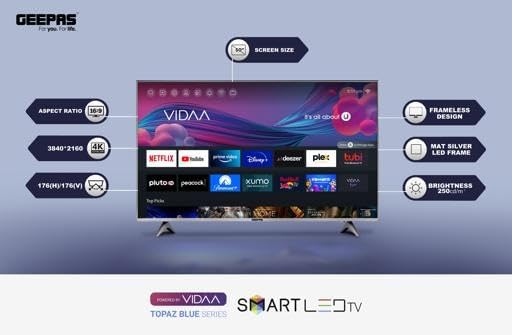 Geepas Smart LED 50.4K Inch 4K Ultra HD  (5009SVUHD)