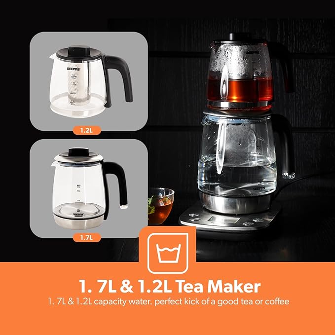 Geepas  2'si 1 Arada Dijital Çay Makinesi Kettle (38046)