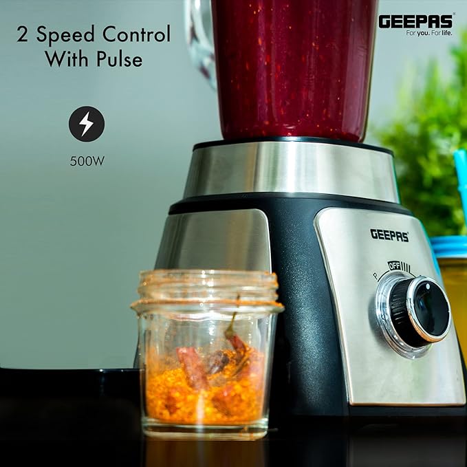 Geepas 2'si 1 Arada Blender 1,5L 500W  (44076UK)