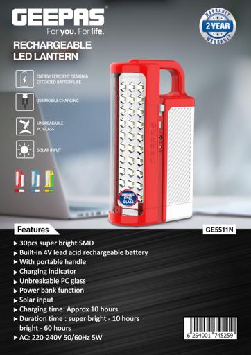 Geepas Şarj Edilebilir LED Fener Işıldak (5511USB)