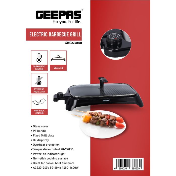 Geepas  Elektrikli Barbekü Mangal 1600W (63040)